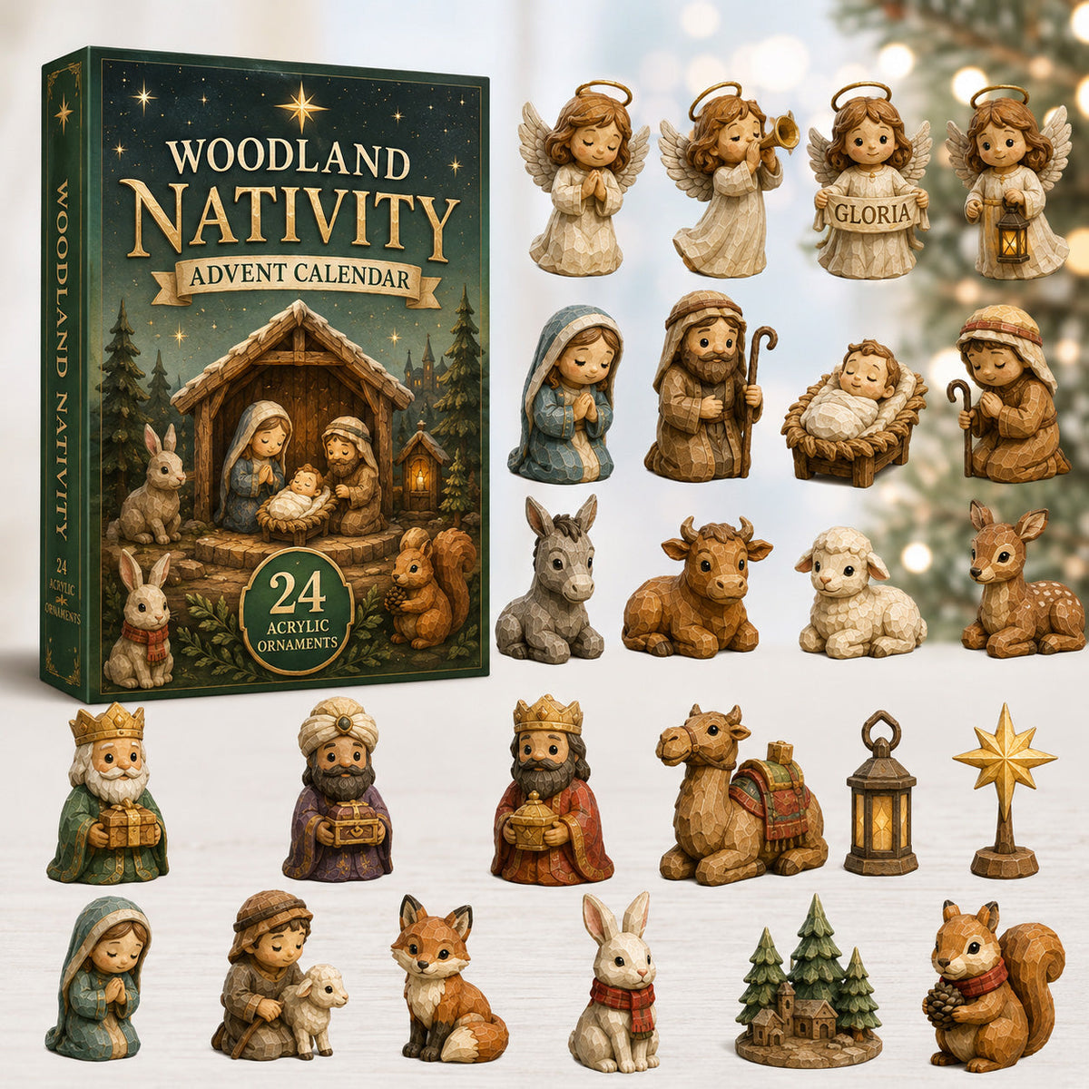 Woodland Nativity Advent Calendar 2026 - 24-Day Festive Countdown, Acrylic Charms Blind Box - Gift For Family & Friends 552552f5-b81e-45d8-ba20-d81a674aa965-woodland-nativity.jpg