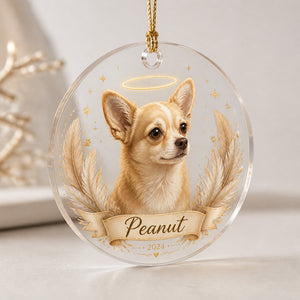 Angel Wings Pet Memorial Photo Ornament – Custom Pet Portrait & Name - Personalized Transparent Acrylic Ornament 552a80fb-c587-4ee1-afe9-e965801d2958.jpg