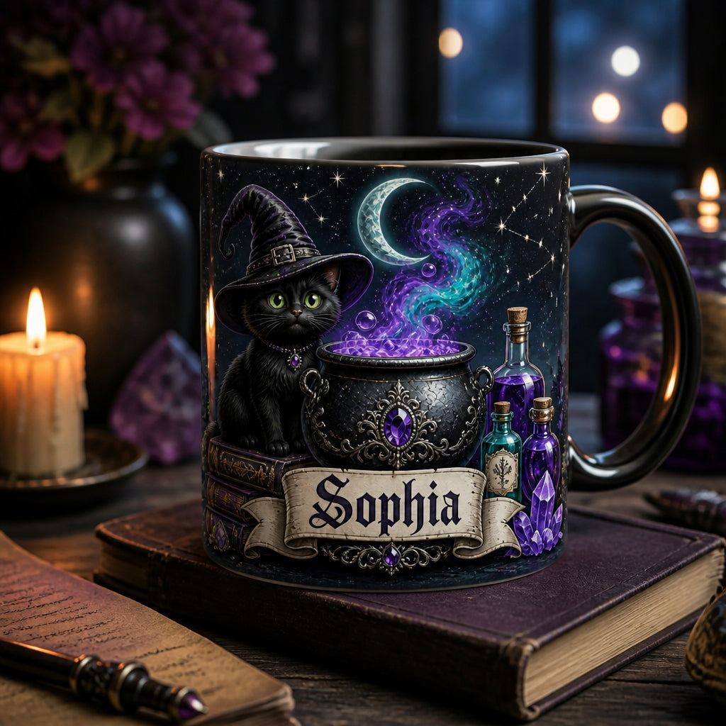 Witchy Cat Cauldron Personalized Edge-to-Edge Mug - Personalized Edge-to-Edge Mug 5540247a-008a-4da4-9cb8-41c3fe376aa4.jpg