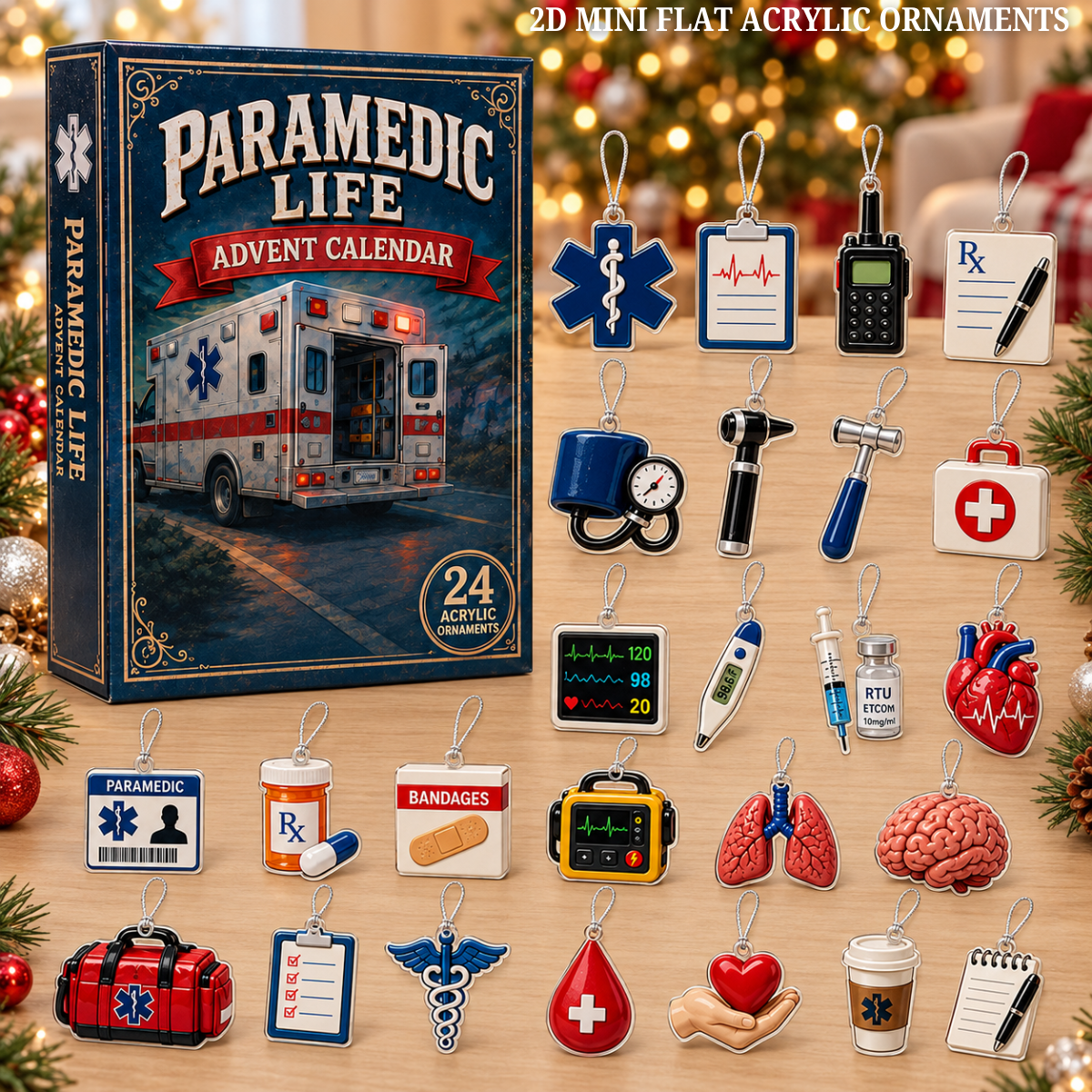 Paramedic Life Saver Advent Calendar 2026 - 24-Day Festive Countdown, Acrylic Charms Blind Box - Gift For Nurse Lovers 555fcf87-8c0e-42af-8d99-d40ebb7ab65d-paramedics-text.png