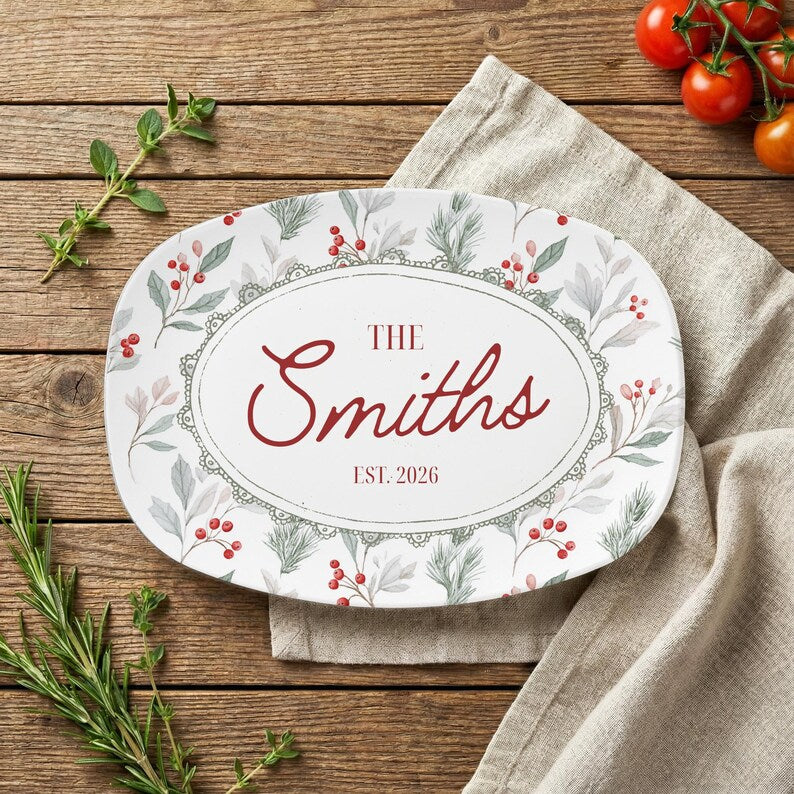 Personalized First Christmas as Newlyweds Platter, Holiday Cookie Plate, Just Married Christmas Gift, Couples Anniversary Serving Tray 5560989c-172b-4db3-80ea-c86226a39003-55.jpg