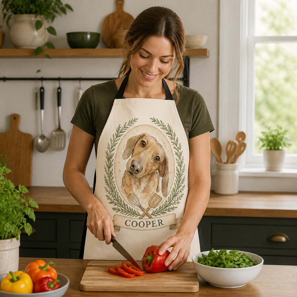 Custom Watercolor Pet Portrait Apron - Personalized Apron 5568cf17-3396-457a-9822-ec01d4c9f8af.jpg