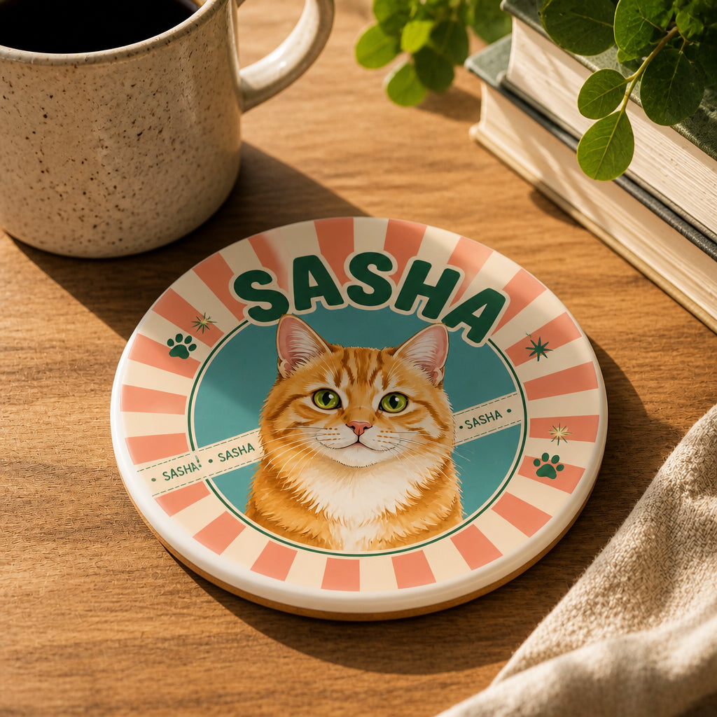 Custom Pet Portrait Coaster — Photo to Art with Name - Personalized Custom Ceramic Coasters 55763bcc-4d62-42dd-ac3a-a116dba640f5.jpg