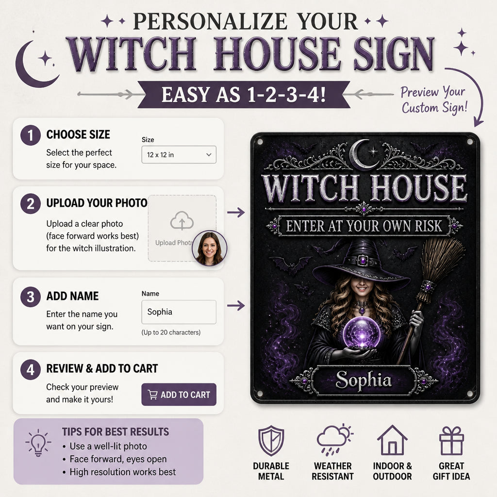 Witch House – Enter At Your Own Risk Personalized Metal Sign - Personalized Metal Sign 5579dc0d-1381-4ee6-b883-e88f3400176e.jpg
