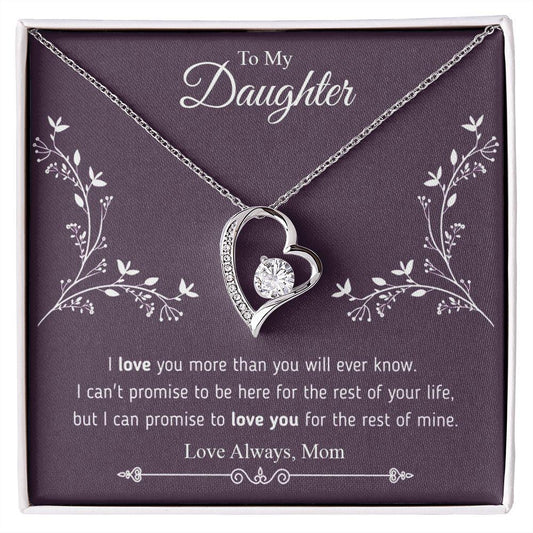 To My Daughter I Can Promise To Love You, Necklace With Message Card, For Daughter, For Daughter, From Mom To Daughter 558.jpg