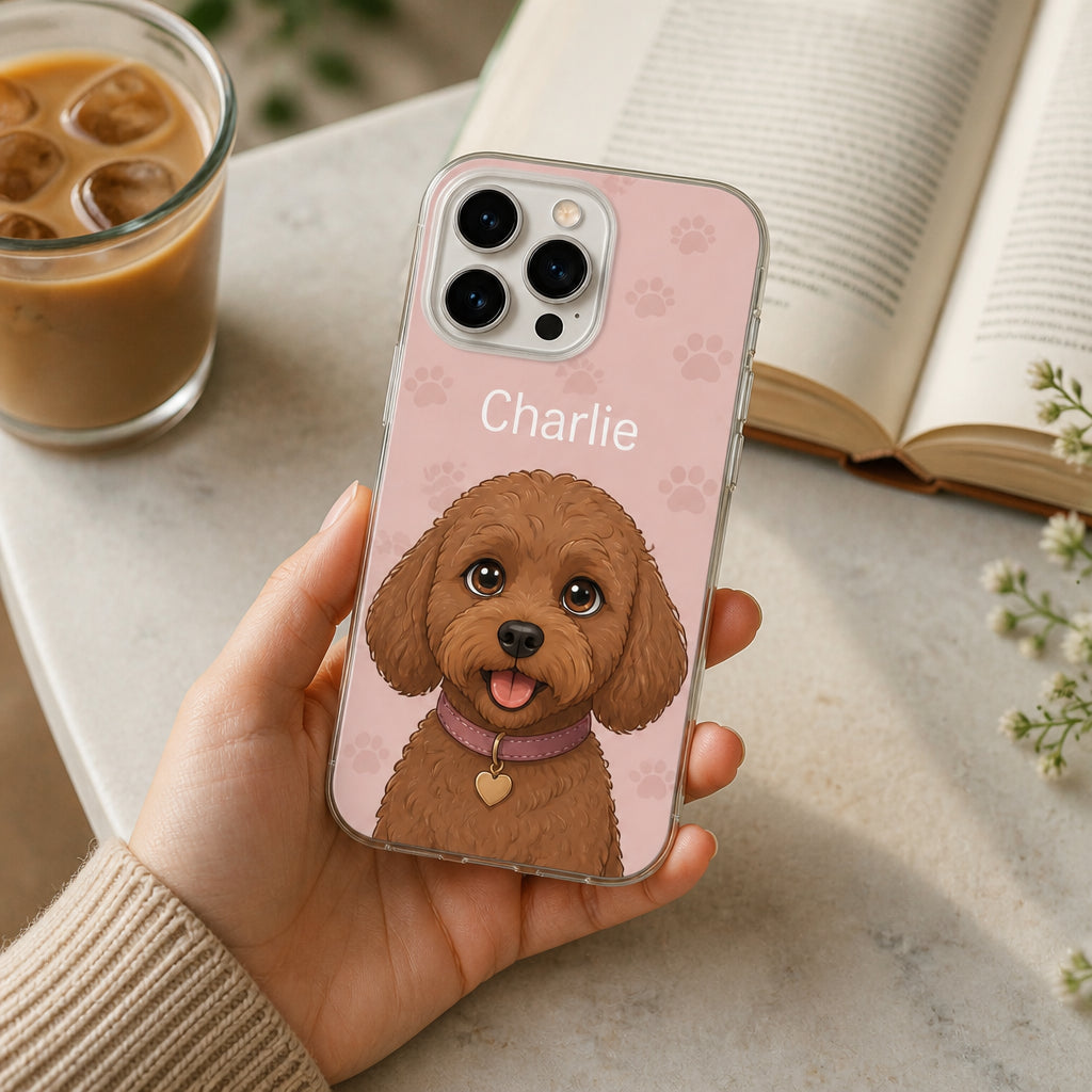 Custom Pet Portrait Phone Case with Name (Photo to Art) - Personalized Phonecase 55943447-3b82-4bae-b527-390211c74a74.jpg