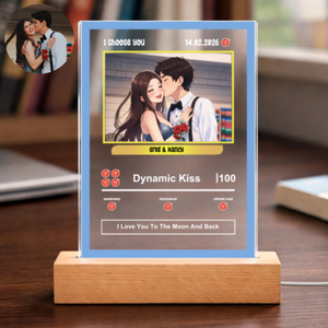 Personalize Photo Night Light Wedding Gift Poke Night Light Lamp Home Keepsake Poke Cards Gift for Couple Trading Cards