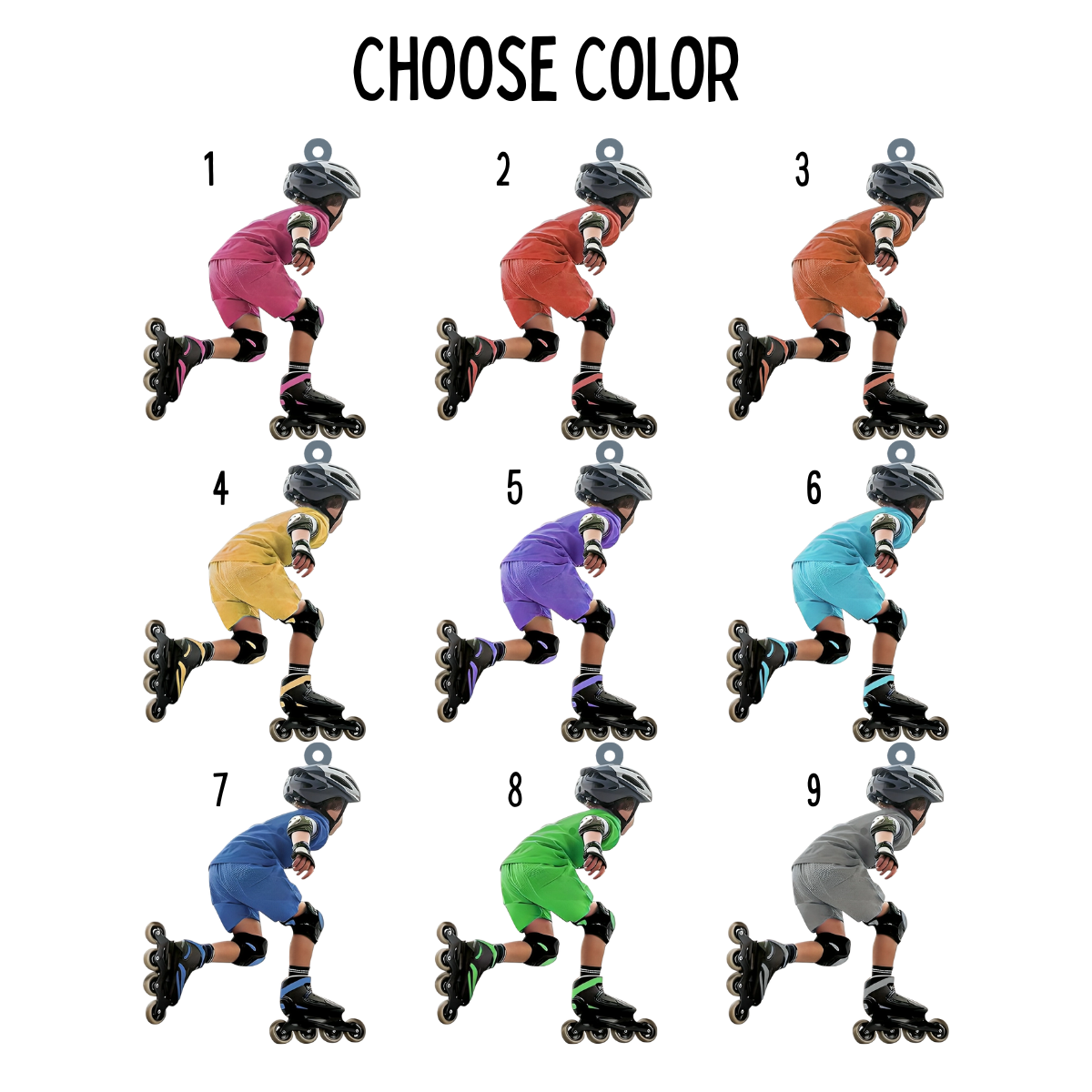 Roller Skating Kid - Personalized Acrylic Ornament - Christmas Gift For Roller Skater, Gift For Kid