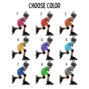 Roller Skating Kid - Personalized Acrylic Ornament - Christmas Gift For Roller Skater, Gift For Kid