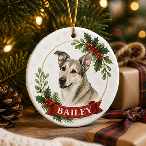 Custom Pet Portrait Holly Wreath Ornament with Name - Personalized Ornament 55a8a773-c646-4780-aa9f-89b566eef081.jpg