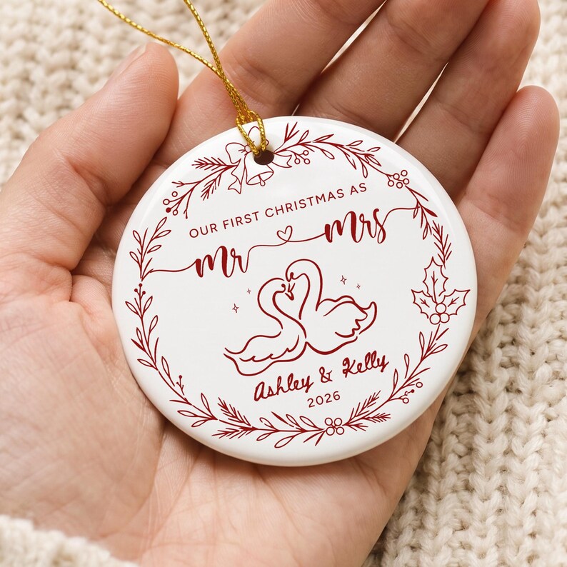 Personalized Engagement Ornament, The Year We Got Engaged Ceramic Keepsake, Custom Couple Ornament with Names and Year, Bride to Be Gift 55c12f27-40db-4efa-a5c0-1cb74ef988b9-ghfh-4-.jpg