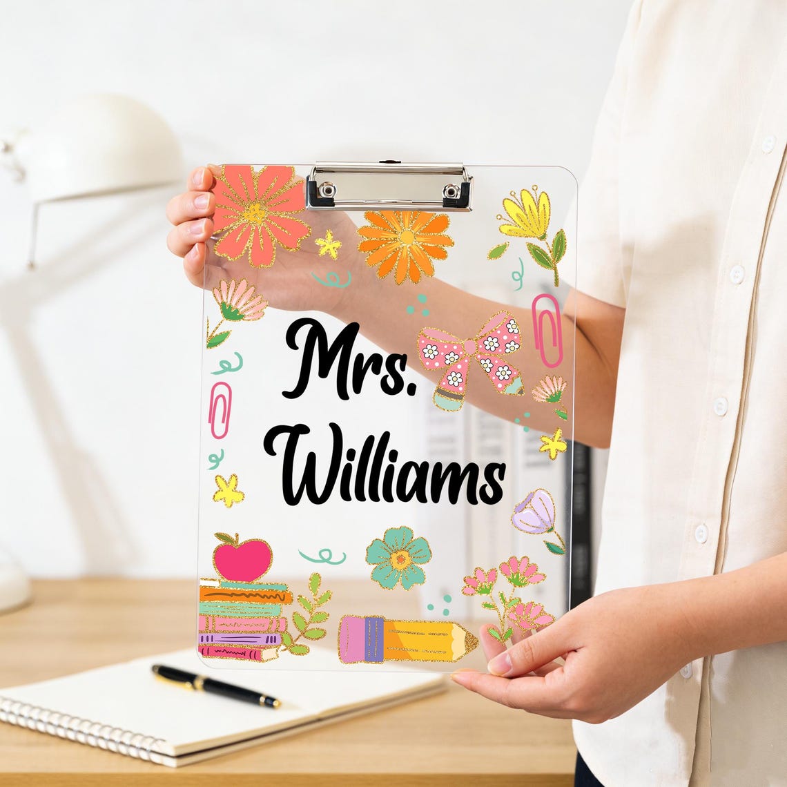 Custom Teacher Name Clipboard,Teacher Appreciation Gift,Personalized School Pencil Board,Classroom Decor,Back to School Gift from Students 55cab507-4299-4913-b650-cfaaabf62b8e-1.jpg