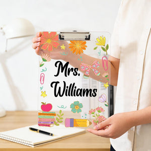 Custom Teacher Name Clipboard,Teacher Appreciation Gift,Personalized School Pencil Board,Classroom Decor,Back to School Gift from Students 55cab507-4299-4913-b650-cfaaabf62b8e-1.jpg