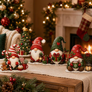 Christmas Gnome Wooden Block Set, Holiday Shelf Sitter Decor, Cute Santa Gnome Tabletop Signs, Rustic Christmas Home Decoration 55d81648-ceaa-45de-9eeb-12b70ff2e50e-5.jpg