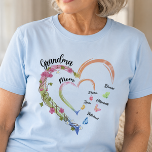 Family Is Where Love Is Endless - Family Personalized Custom Unisex T-shirt, Premium T-shirt, Hoodie - Gift For Mom, Grandma