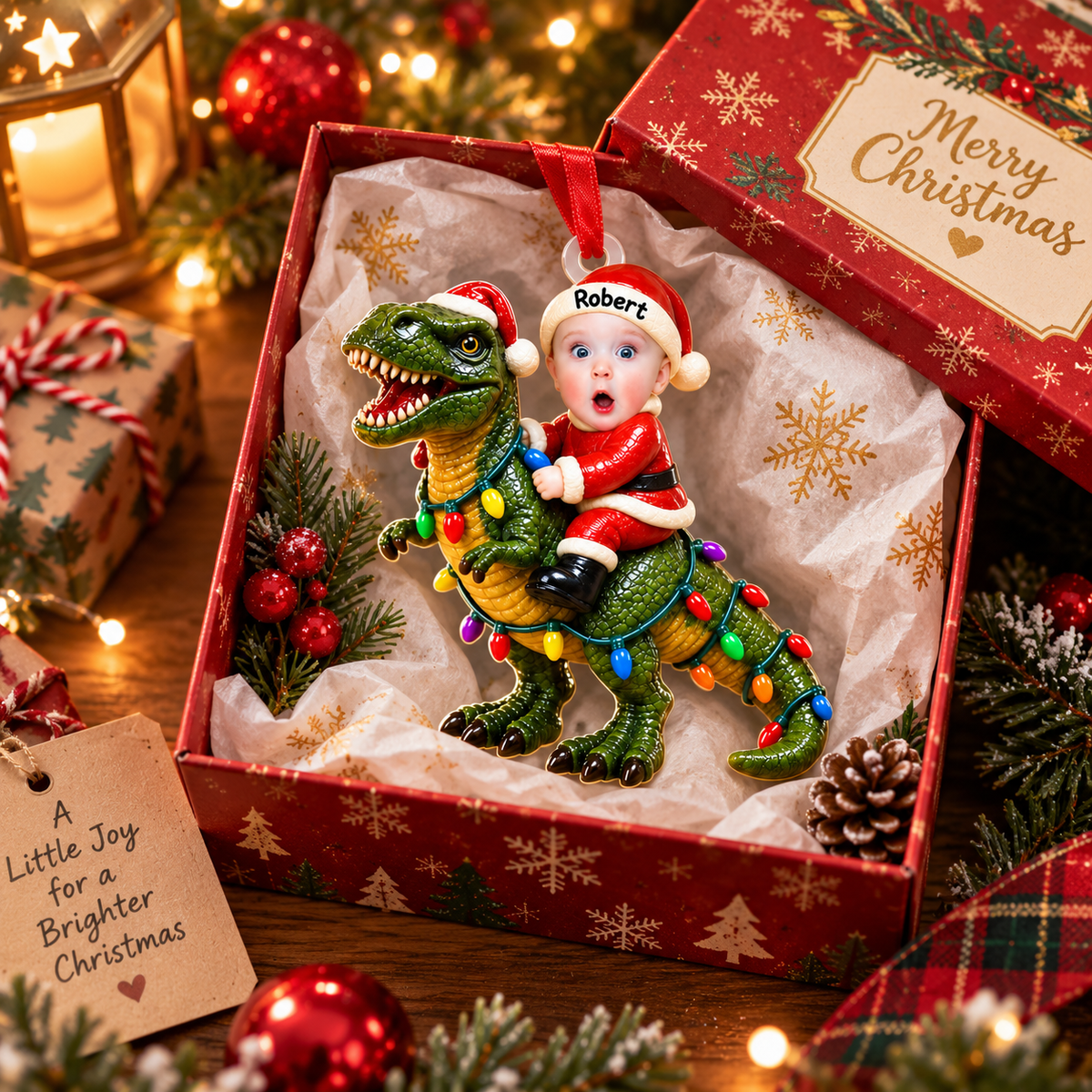 Baby Santa Riding Dinosaur - Personalized 3D Baby Santa Dinosaur Christmas Ornament – Photo Keepsake Decor,Kids Room, Christmas Gift Idea 55e715ad-0d57-48fd-b28a-bd51777ee23a-7c0a6124-47ae-4aad-9b0d-5b915700e1de.png