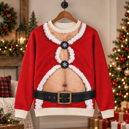 Funny Santa Hairy Belly 3D Sweatshirt, Ugly Christmas Santa Sweater, Gag Gift for Husband, Funny Holiday Shirt 55efe4f1-5ae1-4f0f-8277-95db29ed41e3-oi1.png
