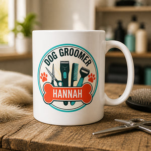 Personalized Dog Groomer Retro Tools Name Mug - Personalized Mug 56202799-a971-490f-aaa2-87d12dd4cd99.jpg