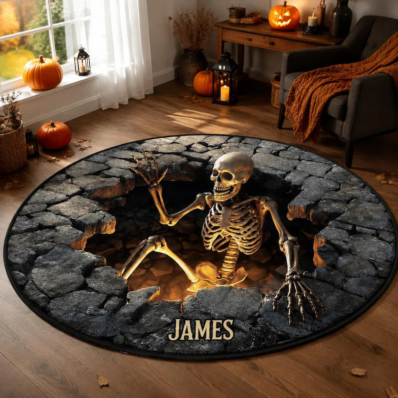 Personalized Skeleton Round Rug Custom Name Skull Floor Mat 3D Hole Illusion Gothic Halloween Decor Non Slip Living Room Bedroom Rug Gift 562ba9fe-e85f-4802-af87-59a57b879c61-dsfsddffrre-1-.webp