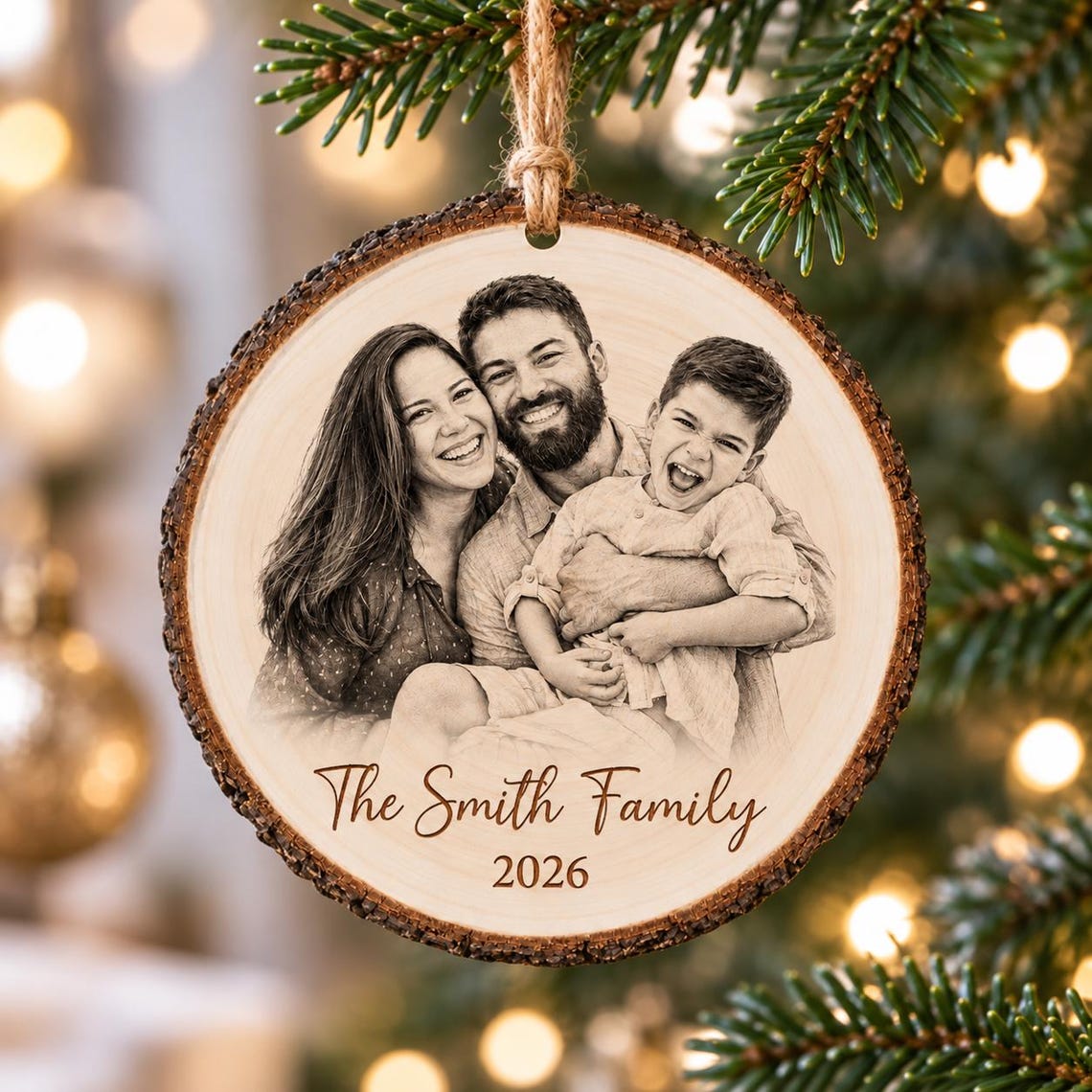 Custom Wooden Family Portrait From Photo Ornament: Family Christmas Keepsake Gift 56416427-b273-4efa-978f-eadc2d50541a-1.jpg