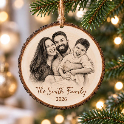 Custom Wooden Family Portrait From Photo Ornament: Family Christmas Keepsake Gift 56416427-b273-4efa-978f-eadc2d50541a-1.jpg