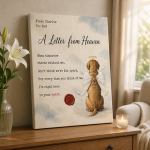 Letter From Heaven Pet Memorial Canvas – Personalized From/To - Personalized Canvas 5654bcce-f659-46a0-9a4e-f4aae5158b69.jpg
