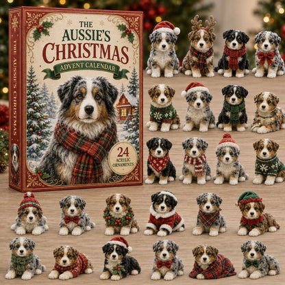 Festive Australian Shepherd Advent Calendar 2026 - 24-Day Festive Countdown, Acrylic Charms Blind Box - Gift For Dog Lovers 565511f4-6296-4d01-b99d-8e7755a131f4-festive-aussie.webp