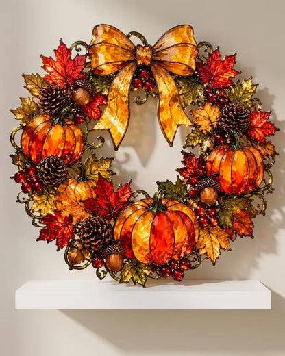 Pumpkin Wreath Suncatcher, Fall Window Decor, Acrylic Stained Glass Style Hanging Art Gift 5663722e-9b58-4a7f-bcaf-42d1304b3562-ghghghgh-3-.jpg