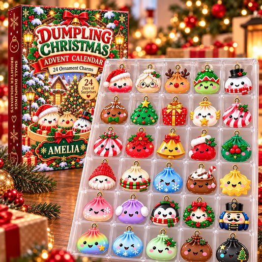 Dumpling Advent Calendar 2027, Custom Name Mini Food Ornament Set, Christmas Countdown Blind Box, Asian Foodie Gift, Holiday Dumpling Charms 569471c5-1ff9-4c0a-bb95-b9cf1af2b8eb-e21ce420-299c-4c40-9eec-cff4fc8b8013.png