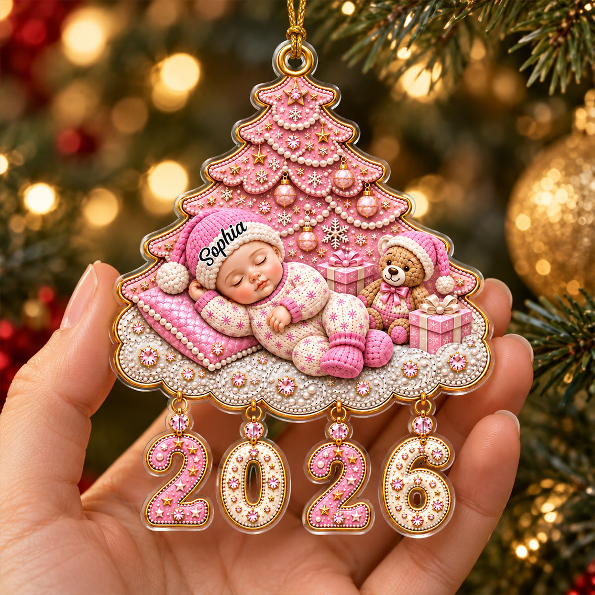 Christmas Baby Keepsake First Christmas Baby First Christmas 250th Ornament - Personalized Acrylic Ornament 56977b32-24ca-4077-a5f3-b219146a4119-3-1-.jpg