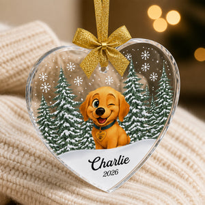 Personalized Dog Name & Year Transparent Acrylic Ornament – Holiday Wreath - Personalized Transparent Acrylic Ornament 56b0166c-be00-4ea0-b633-db698f4746f0.jpg
