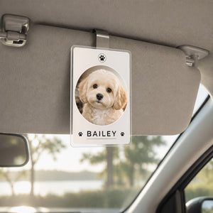 Custom Pet Photo Car Visor Clip – Name & Paw Print - Personalized Car Visor Clip 56bffe65-ed98-4cfc-a912-2dde0d378e96.jpg