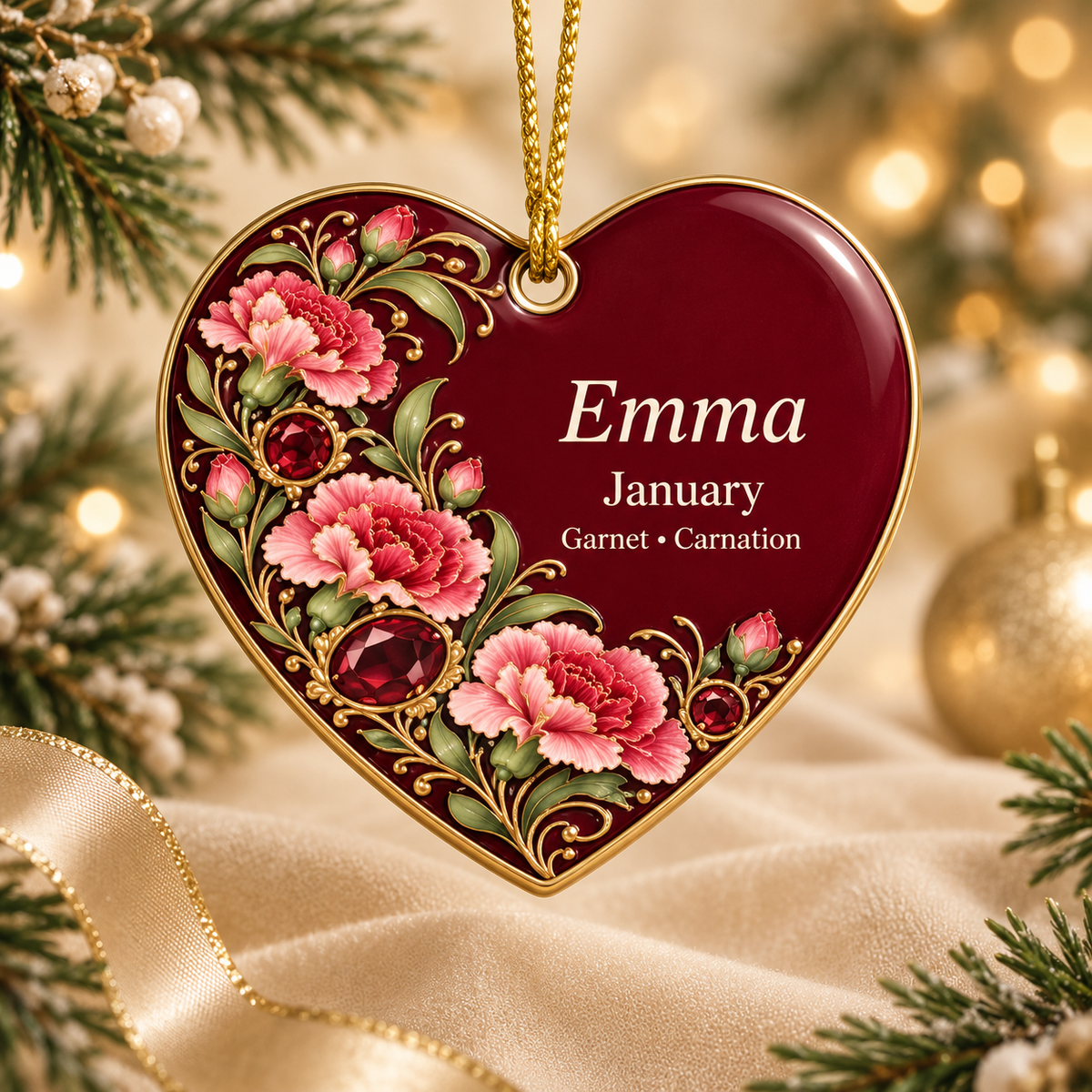 Birth Month Ornament, Personalized Heart Keepsake | Ceramic | Floral Birthstone Gift 56c54ee3-96bf-483d-992a-a882ded90bc7-6b4a974f-1c68-4d5c-bf97-a4b03ffb172c.png