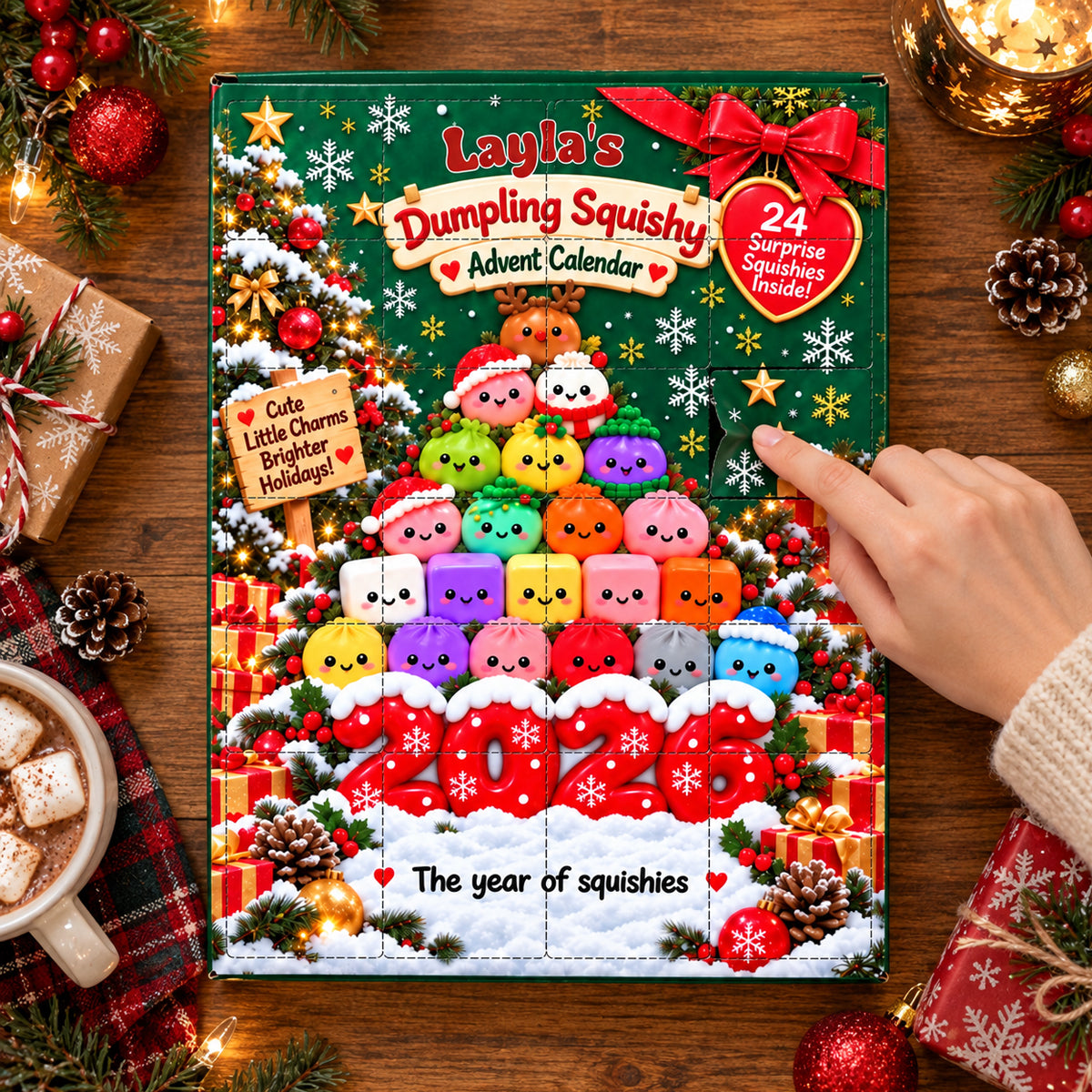Merry Dumpling Countdown - Personalized Dumpling Advent Calendar - Real Silicone Mini Dumpling Squishies 56cfde9d-2739-4b2a-8d99-51b0201478e8-mk-2.jpg