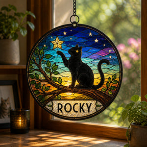 Personalized Cat Stained-Glass Suncatcher – Name - Personalized Suncatcher Stained Glass 56d19524-a609-40f4-93db-3421a4b1e89b.jpg