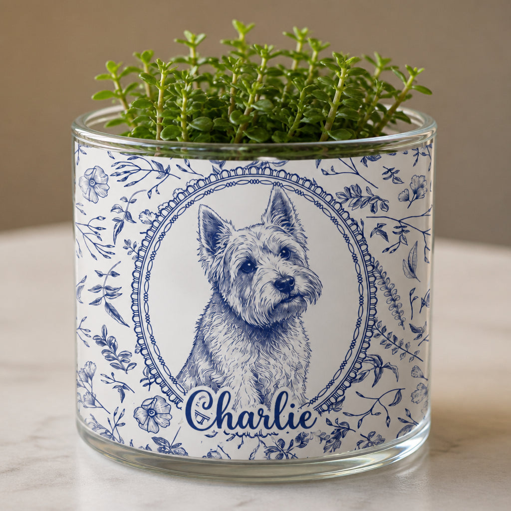 Custom Pet Portrait Plant Pot – Botanical Wreath Edition - Personalized Mini Glass Plant Pot 56e3e2ec-1d3b-4665-a345-ebbffcae29e2.jpg