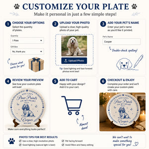 You Left Paw Prints On My Heart - Personalized Pet Memorial Ceramic Plate - Personalized Personalized Ceramic Plate 56f4bfd5-76bc-4e64-b4dd-87141a221152.jpg