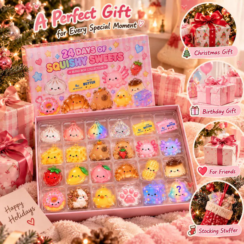 Trending Squishy Advent Calendar, Viral Squishy Blind Box, Kawaii Acrylic Charms for Kids, Boy Girl Christmas Gift, Dumpling Butter Cheese 56fd87df-85e1-493b-9958-834db5d5900b-gh-10-.webp