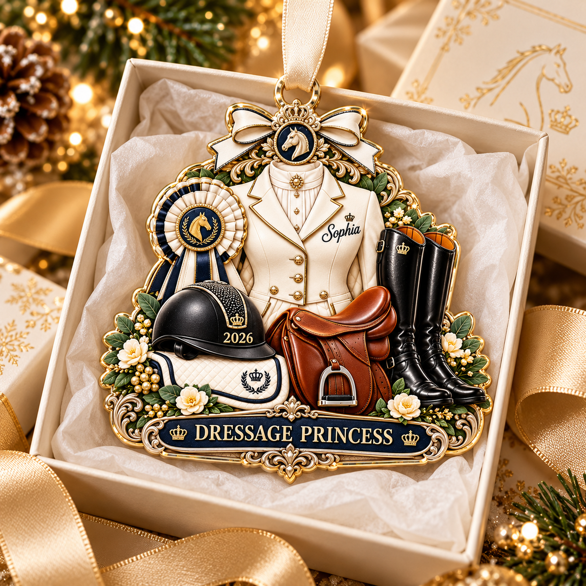 Personalized Dressage Princess Christmas Ornament – Custom Name & Year, Equestrian Gift for Girls, Horse Rider Gift, Dressage Lover Christmas Keepsake 5705c146-5138-45c9-a92f-9359b86edc0b-Image-Oct-23-2026-03_39_47-PM-3.png