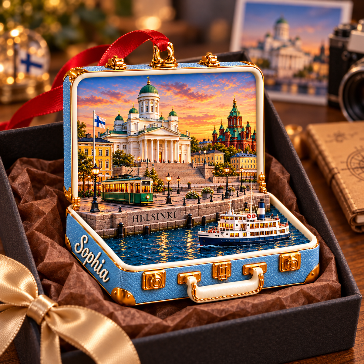Personalized 3D Helsinki Cathedral Suitcase Christmas Ornament – Helsinki Finland Travel Souvenir & Gift for Helsinki Lovers 571288bb-d1a7-464d-9fde-ef85cb089eb9-Helsinki-miniature-suitcase-keepsake-4.png