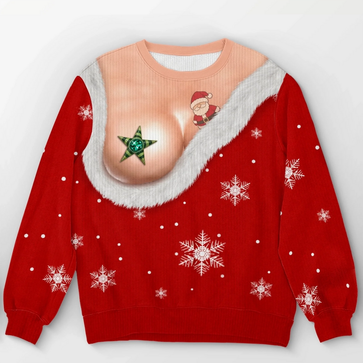 Personalized All Over Printed Sweatshirt - Christmas, Funny Gift For Women, Sister, Bestie - Tis The Season To Misbehave 5712efd1-e6d8-40aa-9f81-0aa1622b0765-3.png