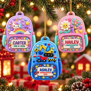 Personalized Backpack 3D Relief Ornament 2026, Kindergarten Ornament, First Day of School Gift, Class Of 2026, 3d Relief Ornament Christmas Keepsake for Kids 572744b9-42ef-409f-8b64-c57898c963ae-6a67edae-cda0-4906-9953-b0c9a4d19374.png