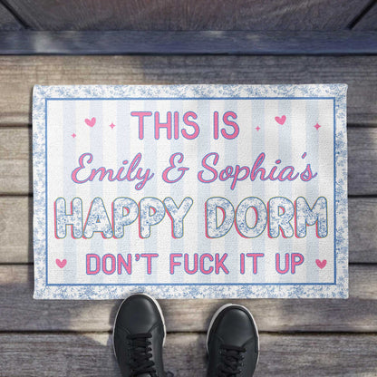 Happy Dorm Do Not Mess It Up, Personalized Doormat, Gift For Besties and Roommates 573b8c4b-9320-4f8c-b373-afcb37dcc07c-banner-2.jpg