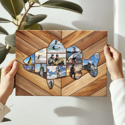 Custom Fishing Photo Collage Canvas, Fish Shape Personalized Wall Art, Unique Gift for Dad, Anniversary, Birthday Fishing Theme Décor 57581877-145e-4dc5-80b8-6ed020b2d482-ghhgh-2-.webp