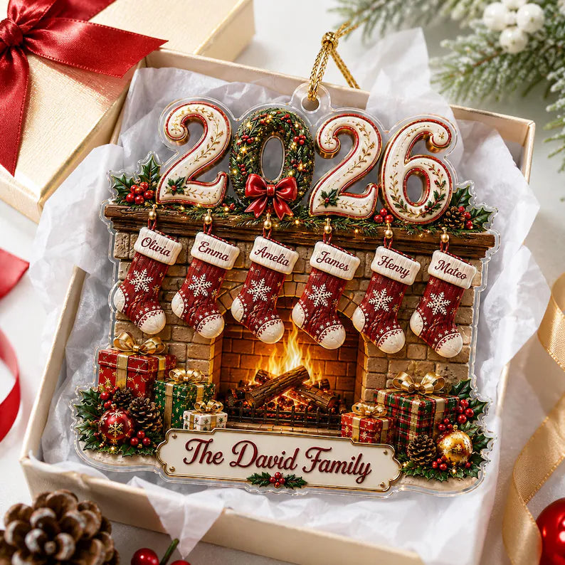 Personalized Family Christmas Acrylic Ornament 2026, Custom Family Name Fireplace Ornament, Personalized Stocking Ornament, Christmas Gift 5770bfca-48c7-4996-aa3d-fac58780167a-fddddddddddf-2-.webp