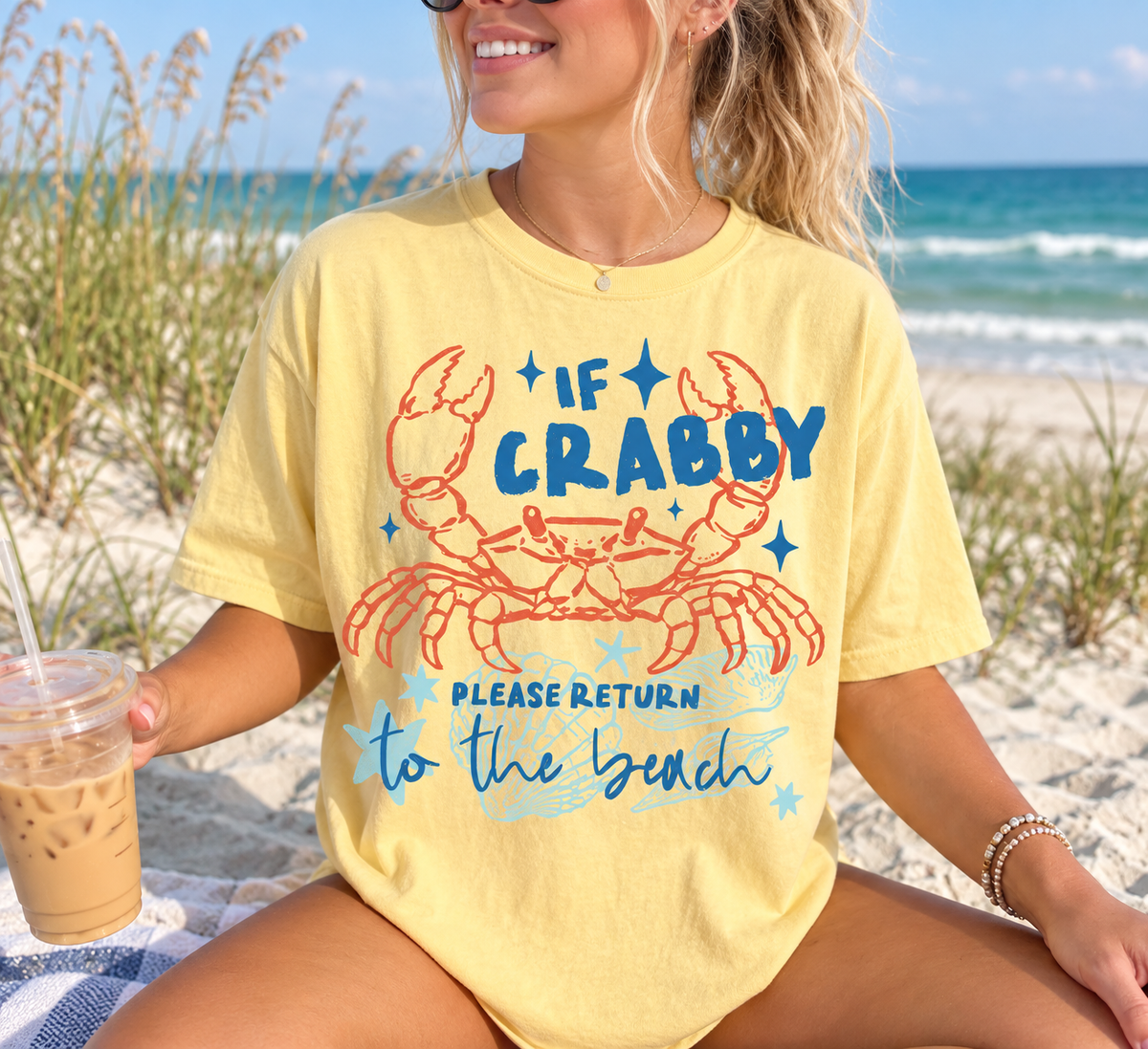 If Crabby Please Return To The Beach, Crabby Crab Bubble Tee, Beach Vibes Nautical Graphic Shirt 57717a08-21f2-4415-8051-b17326ec3726-gfh-4-.png