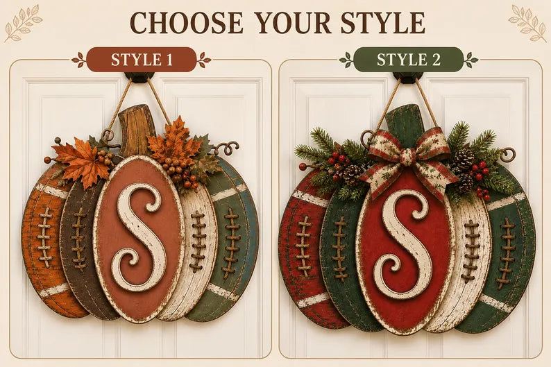 Personalized Football Pumpkin Door Hanger, Rustic Fall Wooden Monogram Sign, Farmhouse Autumn Porch Decor, GIFT 2026, Custom Initial 57ba0d2b-7591-44a1-85bf-ceeb27856264-dsd-8-.webp