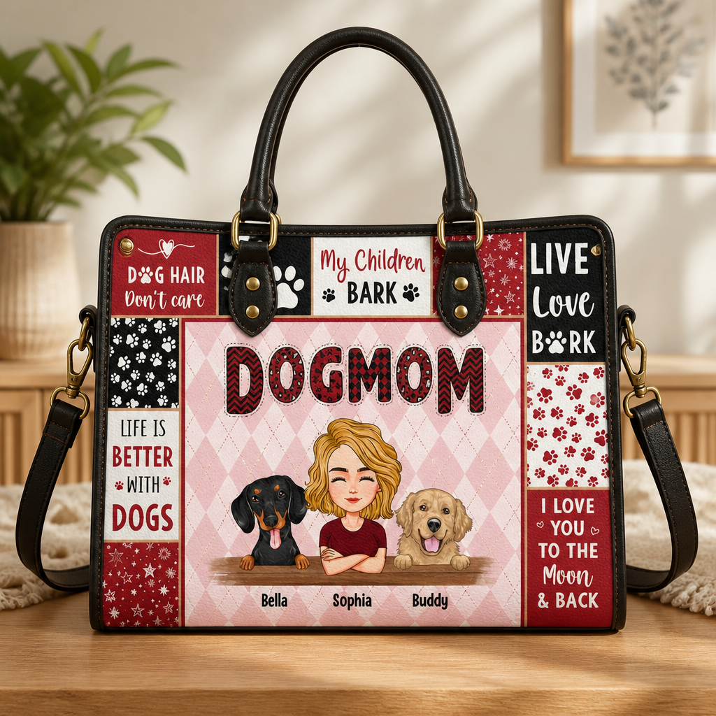 Dog Mom Patchwork Portrait Leather Shoulder Bag - Personalized Leather Shoulder Bag 57bc089d-cfa9-4088-ad35-b4f8699f1c11.png