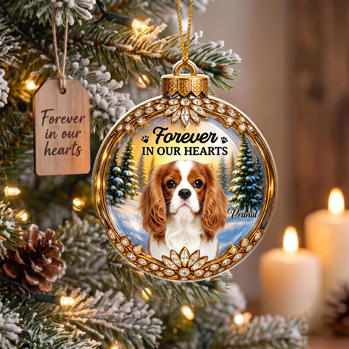 Custom Photo Memorial Christmas Forever In My Heart - Personalized Custom Shaped Acrylic Ornament 57c54313-99bb-4c52-9bb2-621dd2cada77-1.png