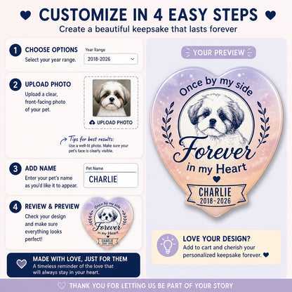 Heart Pet Memorial Fridge Magnet – Once by My Side - Personalized Custom Shape Fridge Magnet 57ce0fb8-e2e4-4da1-8ad0-d95e4493b723.jpg
